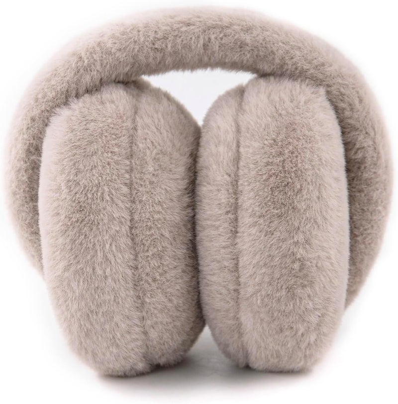 YATANAM Women Ear Muffs Winter Girls White Earmuffs Fuzzy Kids Black Ear Muff Cute Fluffy Ear Warmers Foldable Ear Covers Boy - Image 2